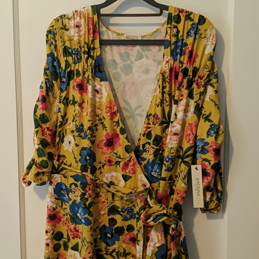 Kiyonna hi-lo maxi wrap dress